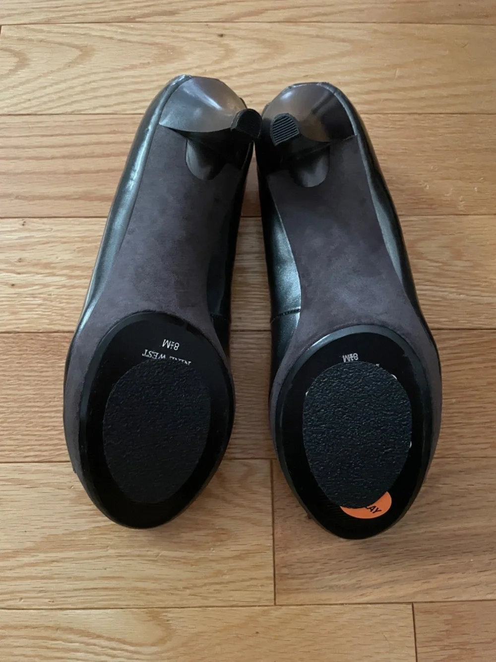 Gun Metal Peep Toe Shoes